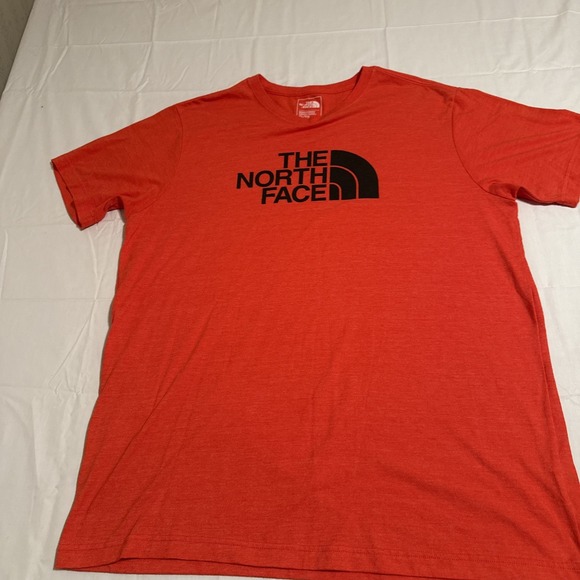 SHIRT  North Face Mens LRG Short Sleeve Crew Neck Shirt Slim Fit Logo Orange - Picture 3 of 6